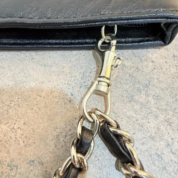 Biker Chick Skull Wristlet Edgy Pirate Bootie Crossbones VTG 80s Black Cute Goth - Picture 12 of 13